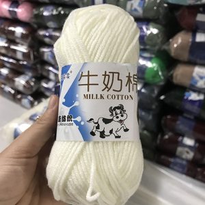 Len milk bò 50gr ( Milk Cotton Yarn 5ply 50g) - 01