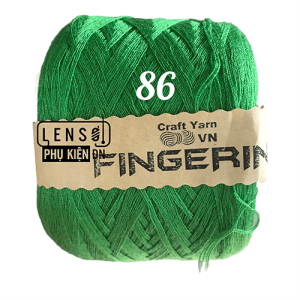 Sợi cotton bóng chập 4 fingering trơn mã 86
