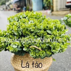 Lá táo giả trang trí hoa len, hoa sáp, hoa giấy,...hàng loại đẹp