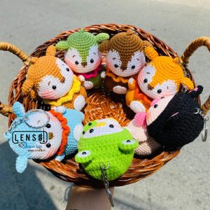 Móc khoá thú bông bằng len