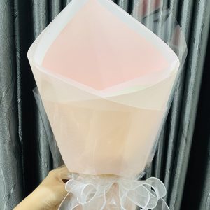 Cuộn dây ruy băng voan lượn sóng bản 4cm không lõi dùng để bó hoa, gói quà tặng nhiều màu